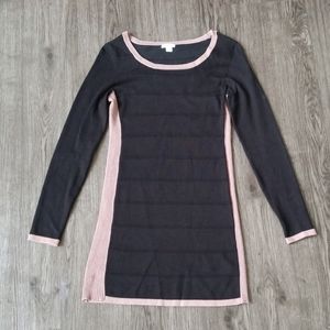 Black & Brown Sweater Dress